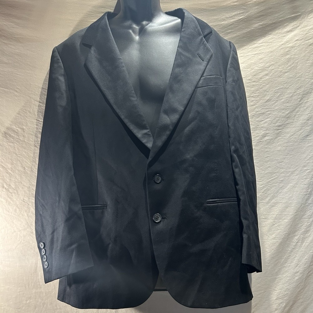 Vintage Nino Cerruti Rue Royale Mens 42R Black Suit Jacket Blazer Tailored USA